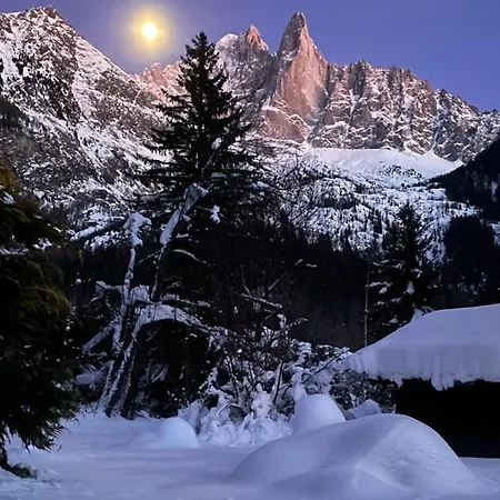 木屋 De L'aiguille With View On Mont Blanc 霞慕尼